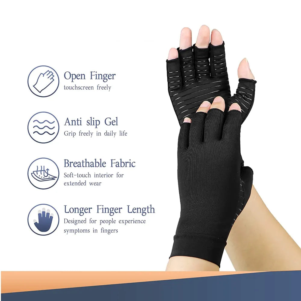 Copper Arthritis Compression Gloves for Women/Men Relieve Hand Pain Swelling and Carpal Tunnel 