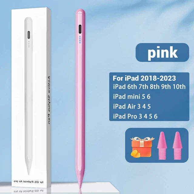 Stylus Pen for iPad, 13 mins Fast Charging Apple iPad Pencil with Palm Rejection, Tilt Sensitivity, Works for 2018-2023 iPad Air 3/4/5, iPad Mini 5/6, iPad 6/7/8/9/10, iPad Pro 11", iPad Pro 12.9"