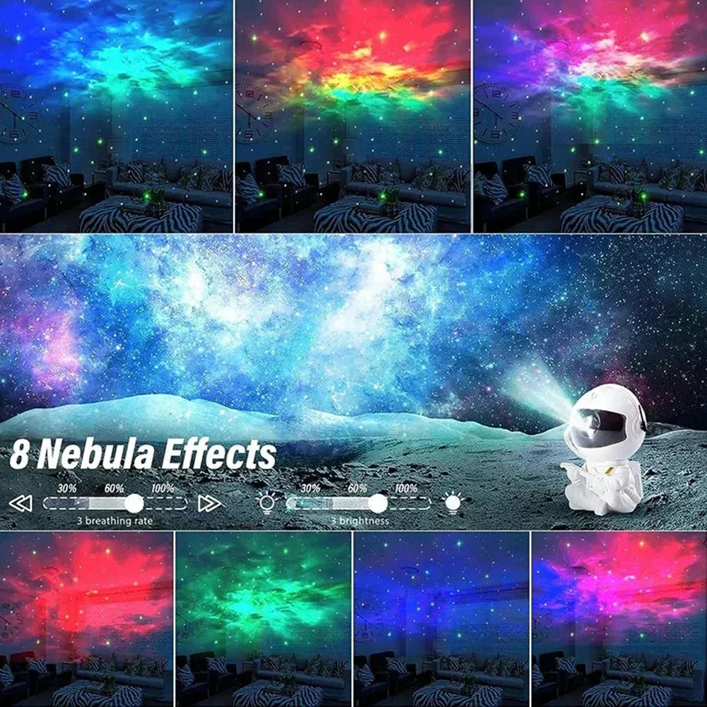 Galaxy Star Astronaut Projector LED Night Light Starry Sky Projector Lamp for Children