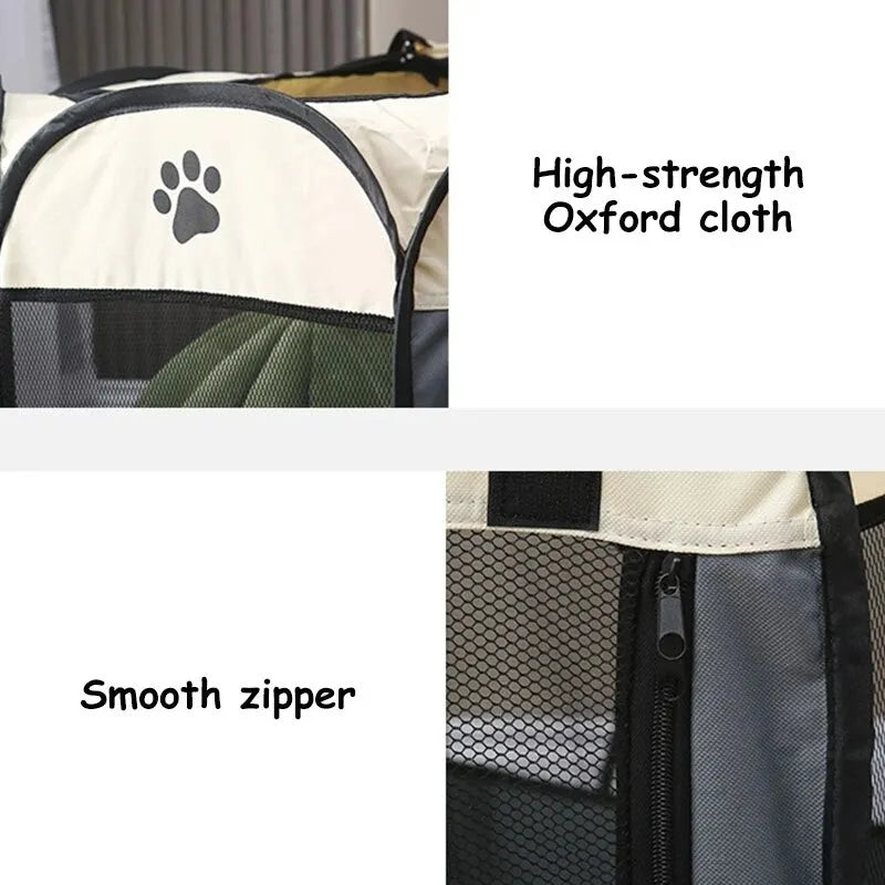 Portable Pet Playpen, Dog Playpen Foldable Pet Exercise Pen Tents Dog House Playground for Puppy Dog/Cat Indoor Outdoor Travel Camping Use