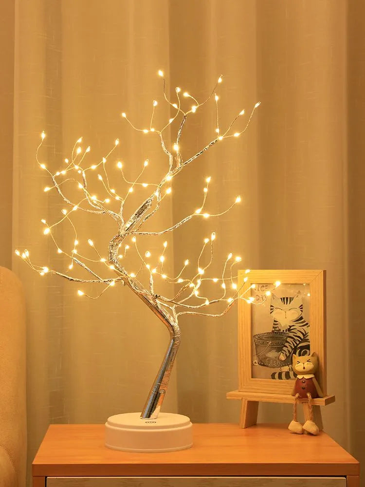 Tabletop Tree Lamp, Decorative LED Lights USB or AA Battery Powered for Home/Bedroom