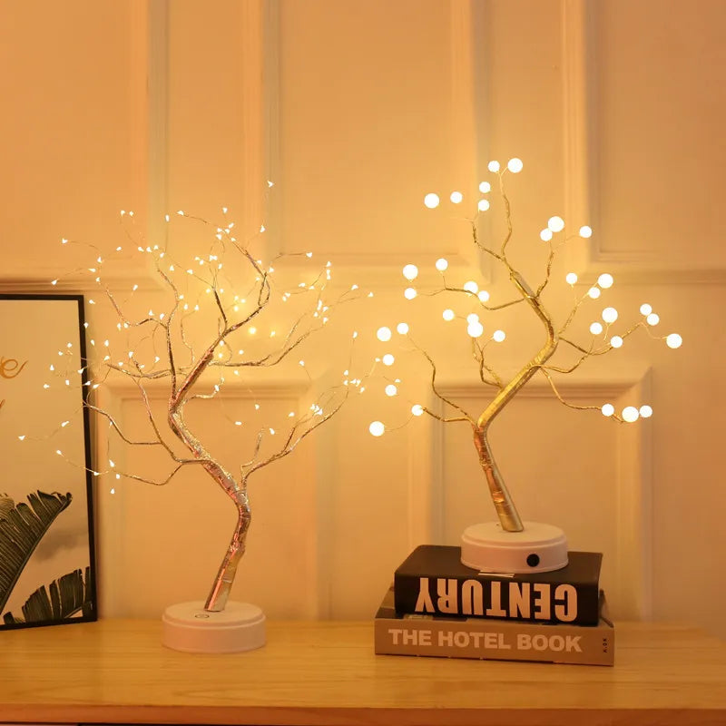 Tabletop Tree Lamp, Decorative LED Lights USB or AA Battery Powered for Home/Bedroom