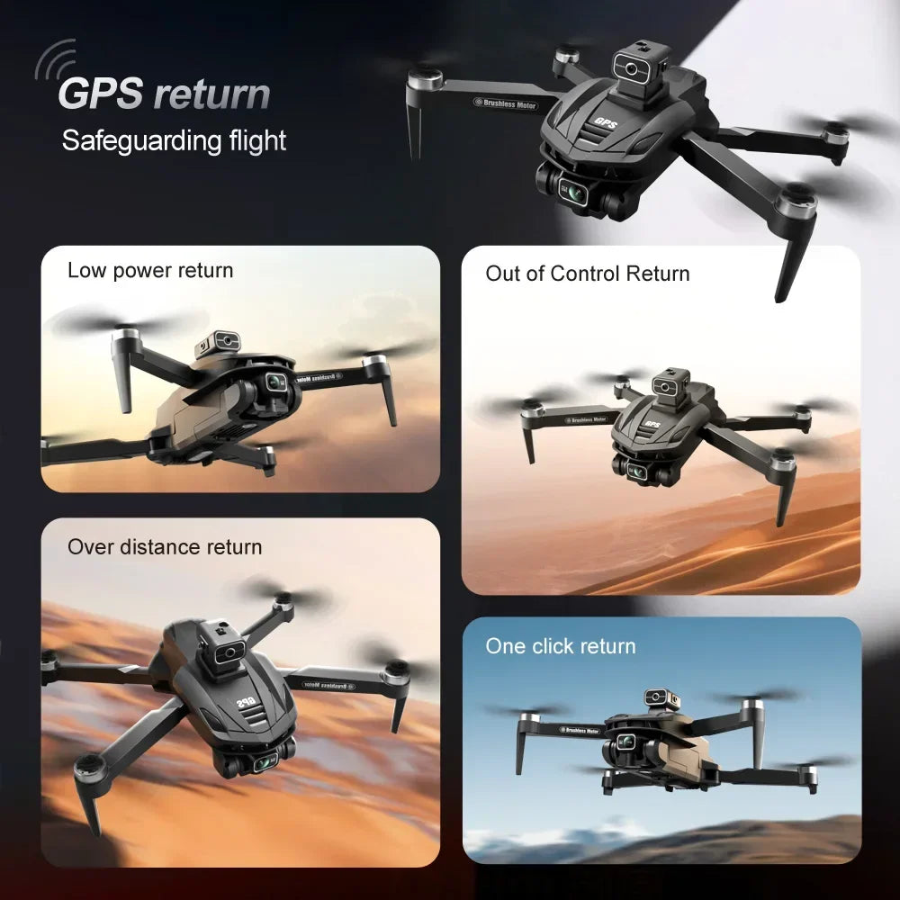  V168 Drone 8K 5G GPS Professional HD Aerial Photography Dual-Camera Omnidirectional Obstacle Avoidance Drone 