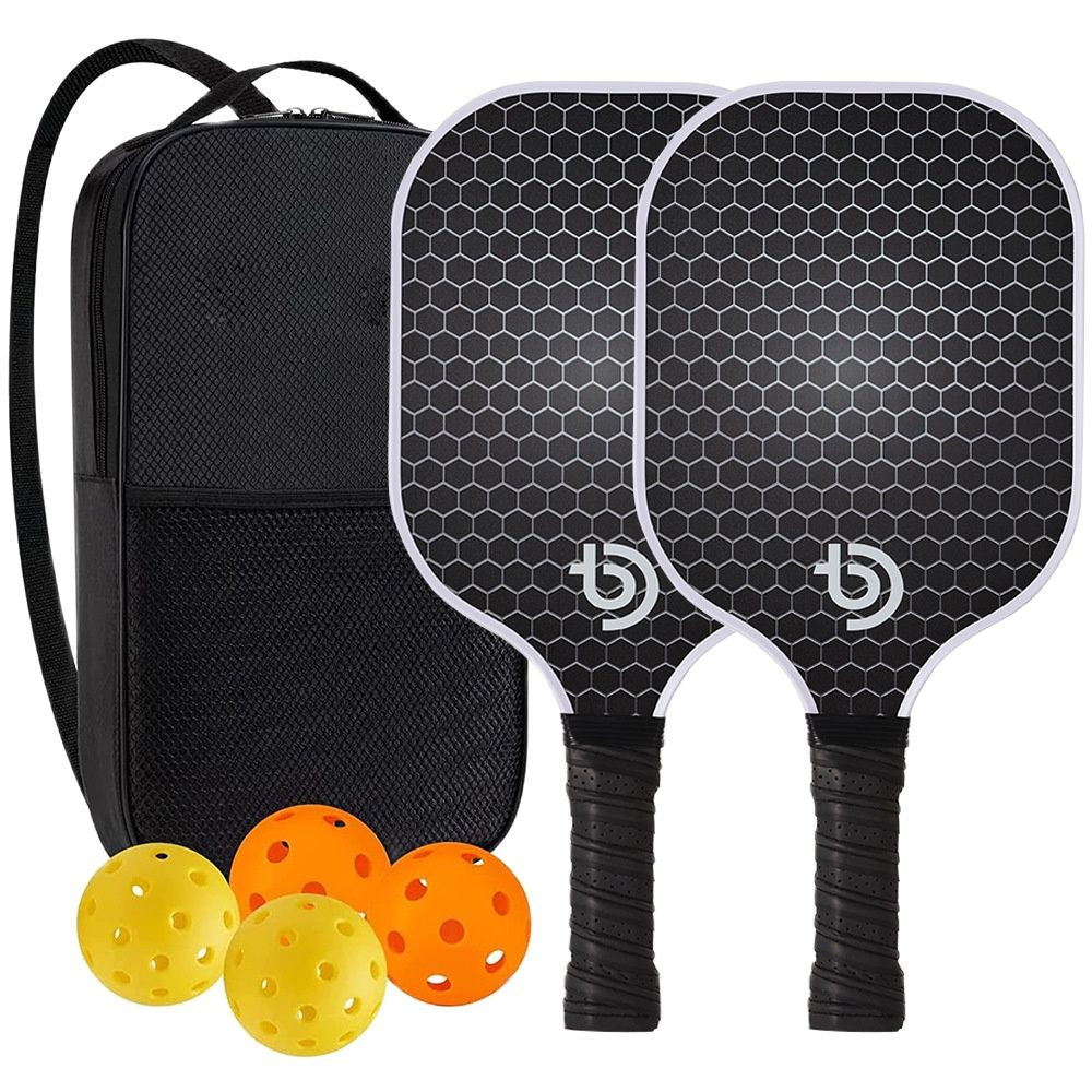 "Pickleball Champion's Choice: Premium Carbon Fiber Paddles - USAPA Approved, Enhanced Honeycomb Core, Indoor/Outdoor - Ultimate Gift Set with Extra!"