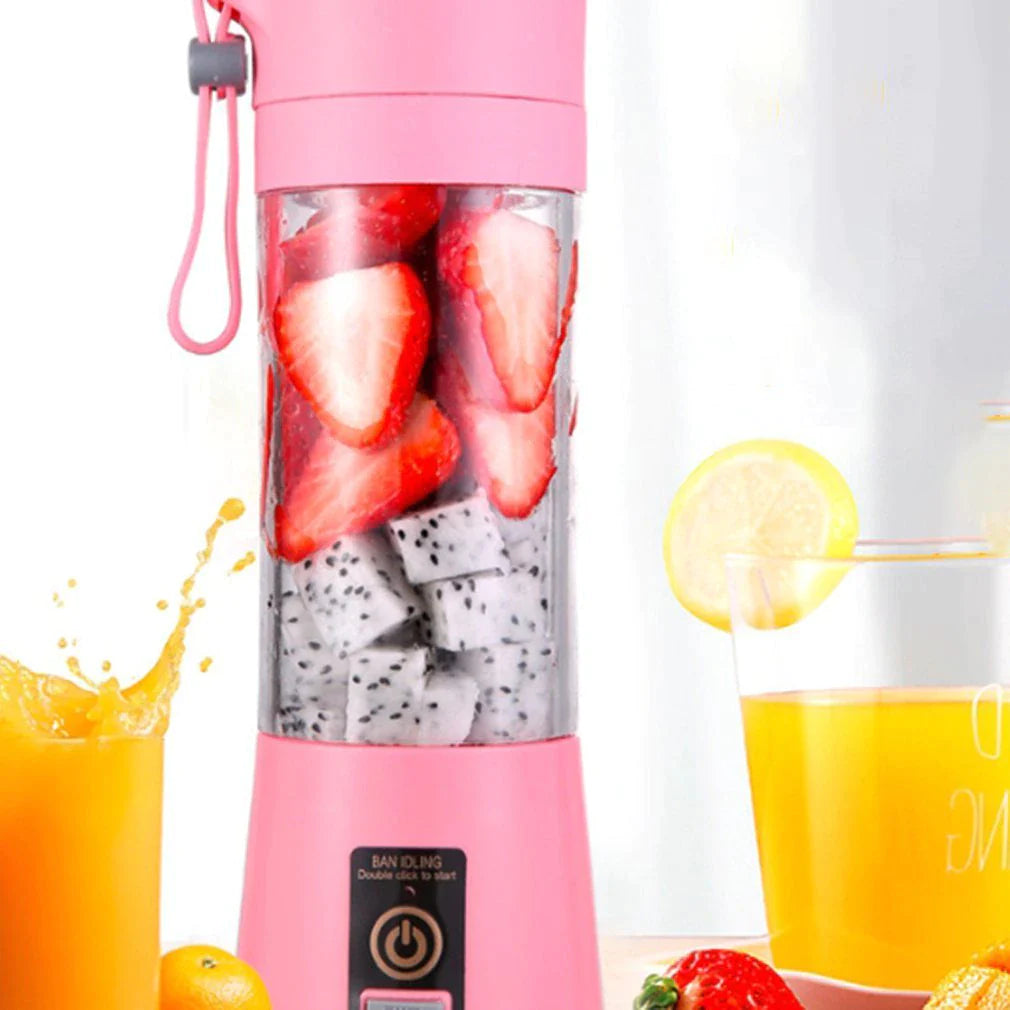 12.5oz Electric Handheld Smoothie Blender Machine Food Grade Material (Rechargeable via USB)