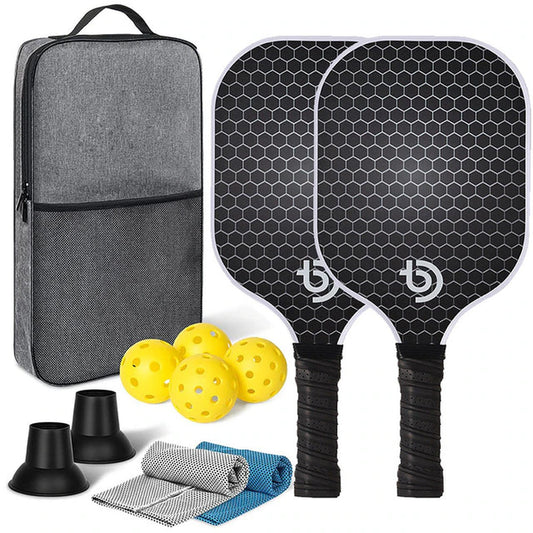 "Pickleball Champion's Choice: Premium Carbon Fiber Paddles - USAPA Approved, Enhanced Honeycomb Core, Indoor/Outdoor - Ultimate Gift Set with Extra!"