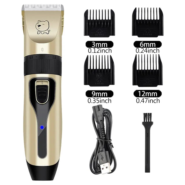 Professional Dog Hair Clipper Electrical Grooming Trimmer for Pets USB Rechargeable Shaver Low Decibel Haircut Machine