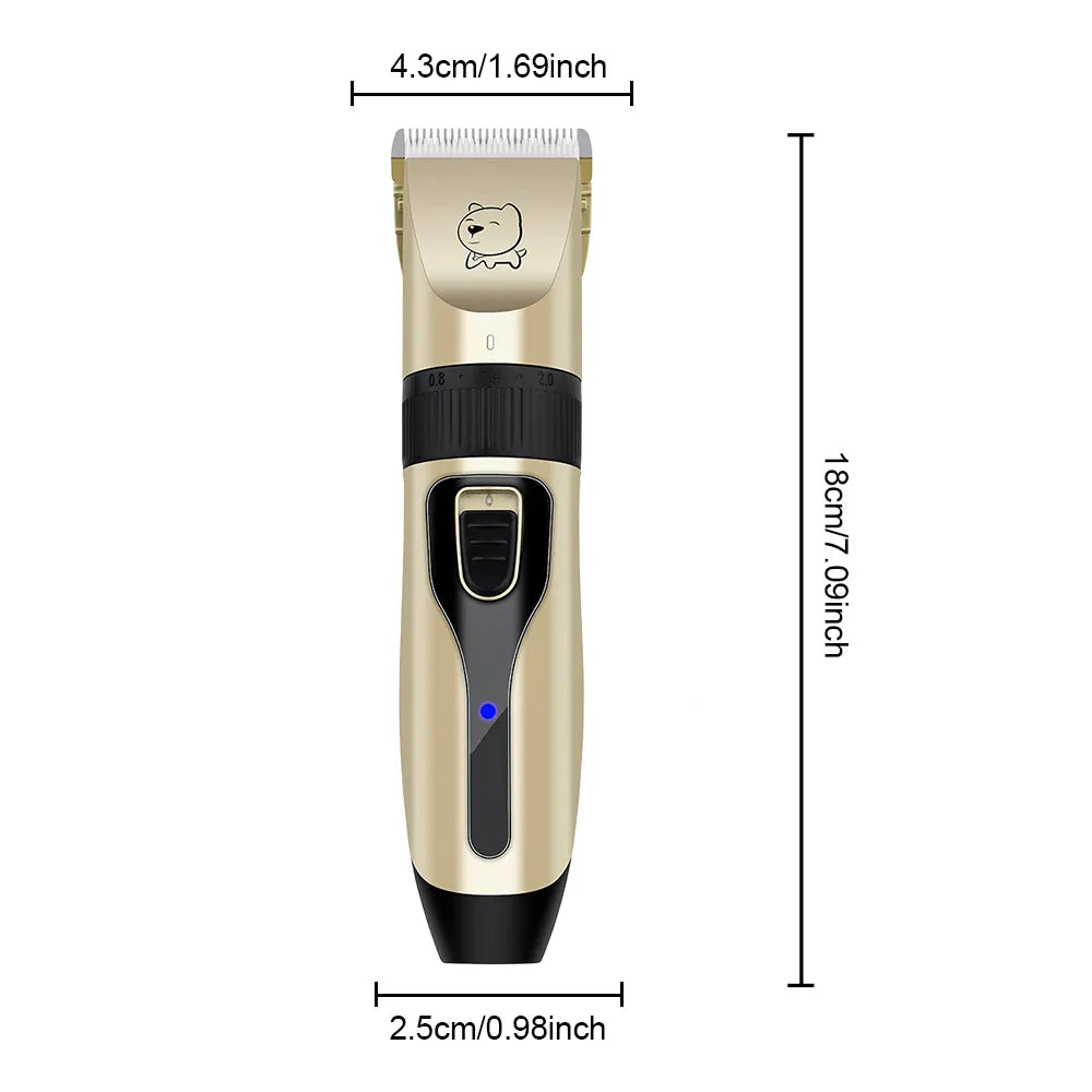 Professional Dog Hair Clipper Electrical Grooming Trimmer for Pets USB Rechargeable Shaver Low Decibel Haircut Machine