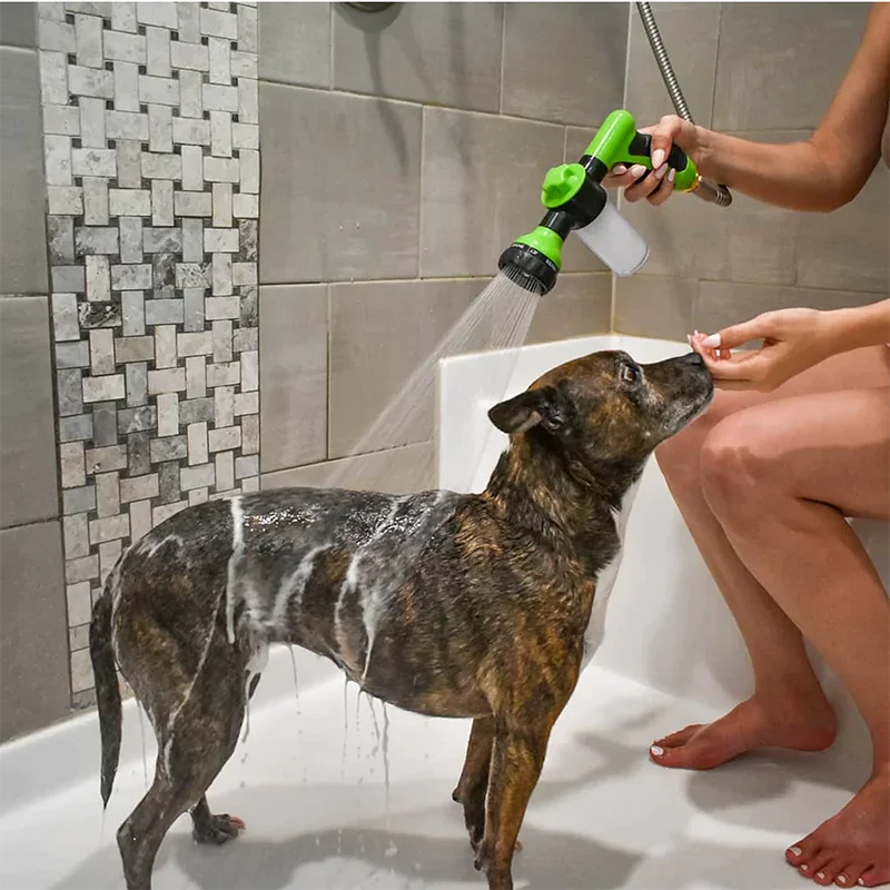 "Ultimate Dog Shower Gun: Adjustable High-Pressure Sprayer Nozzle for a Refreshing and Luxurious Pet Bath Experience!"