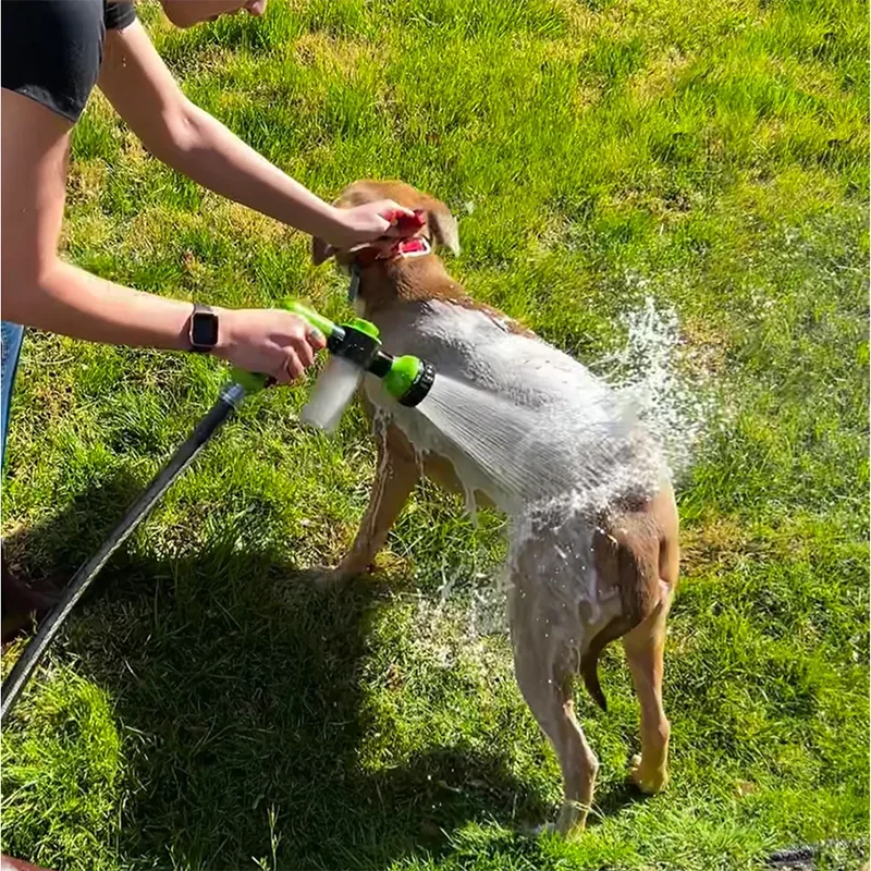 "Ultimate Dog Shower Gun: Adjustable High-Pressure Sprayer Nozzle for a Refreshing and Luxurious Pet Bath Experience!"