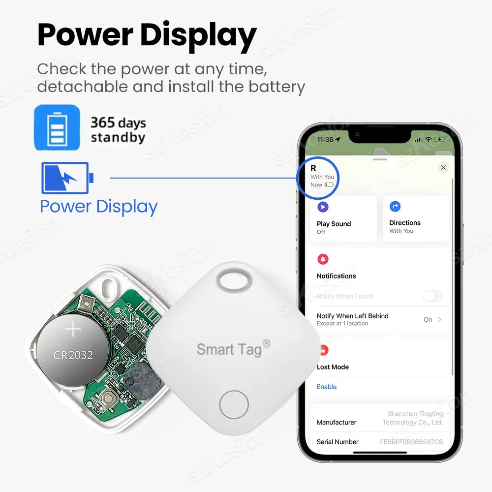 Professional Title: "Advanced GPS Tracker with Long Distance Range for Air Tag Key Finder, Pet, Wallet, Bike - Anti-Lost Alarm and Mini Locator - Compatible with iOS Find My"