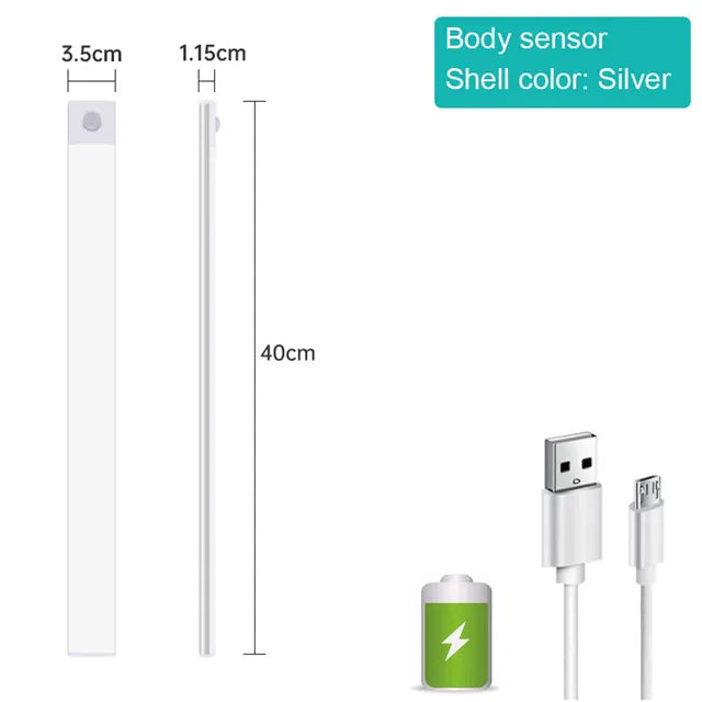 Motion Sensor Light Wireless LED Under Cabinet Light, Rechargeable