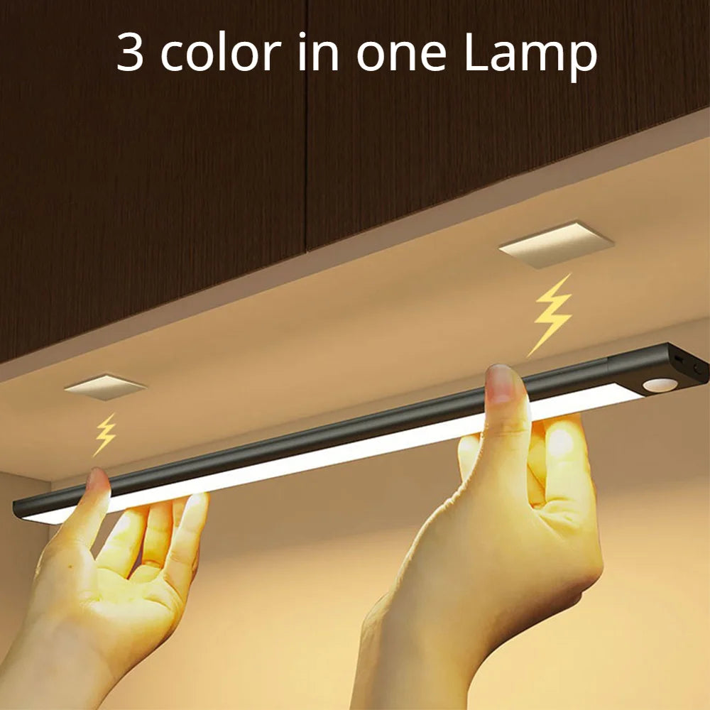 Motion Sensor Light Wireless LED Under Cabinet Light, Rechargeable