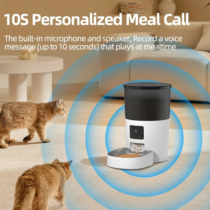 Professional Product Title: "Smart Pet Feeder with Camera and Voice Recorder - Automatic Food Dispenser with Remote Control for Cats and Dogs"