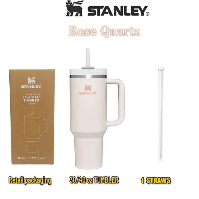 40 OZ Stanley Tumbler Stainless Steel with Lid and Straw