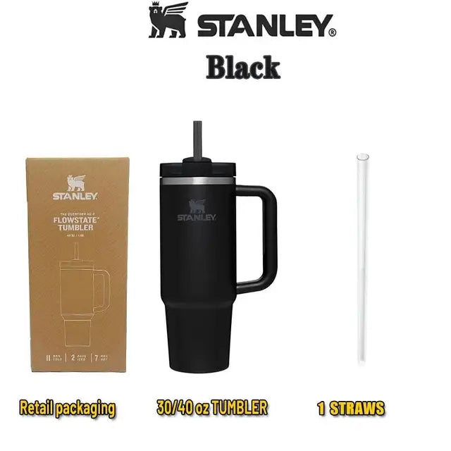 40 OZ Stanley Tumbler Stainless Steel with Lid and Straw