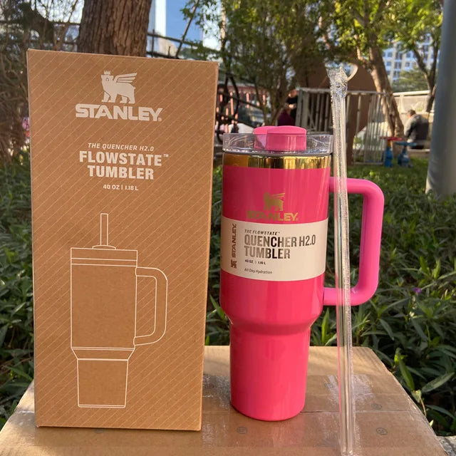 40 OZ Stanley Tumbler Stainless Steel with Lid and Straw