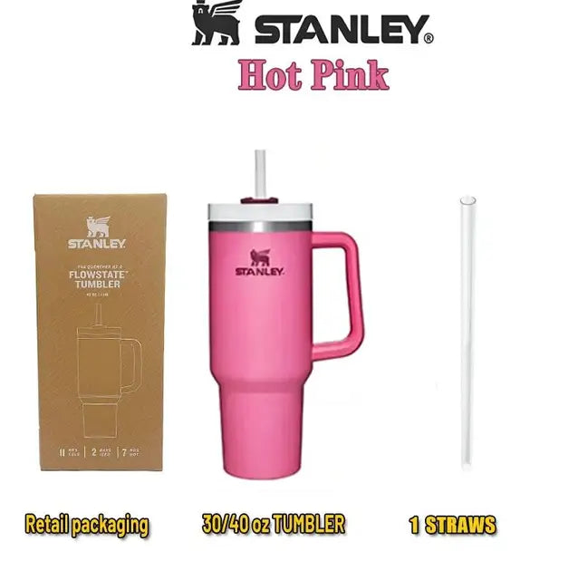 40 OZ Stanley Tumbler Stainless Steel with Lid and Straw