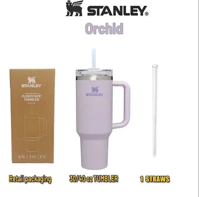 40 OZ Stanley Tumbler Stainless Steel with Lid and Straw