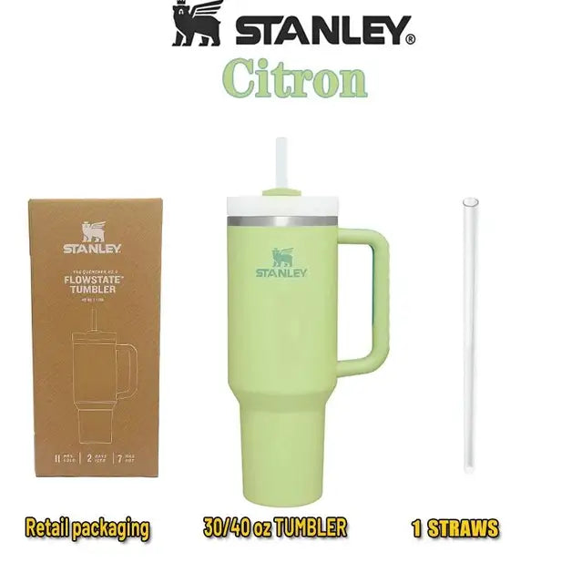 40 OZ Stanley Tumbler Stainless Steel with Lid and Straw