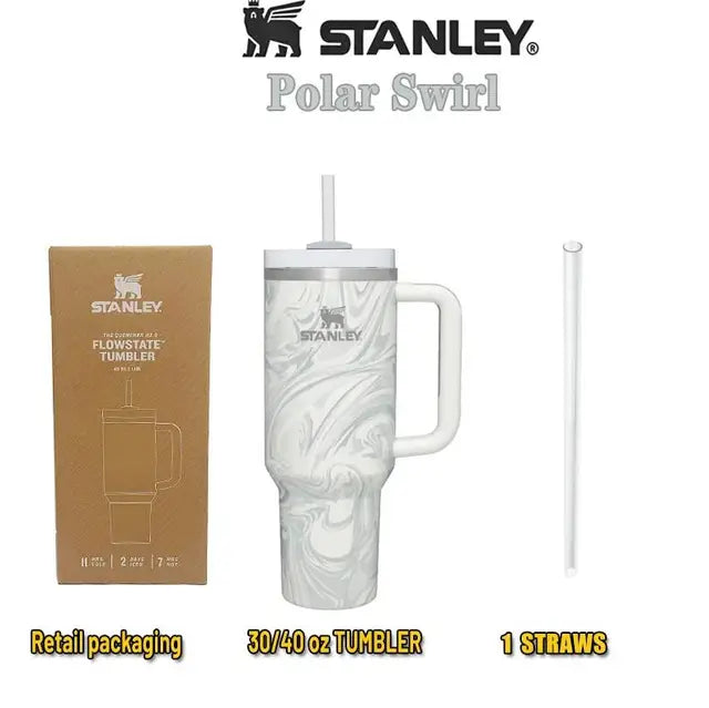 40 OZ Stanley Tumbler Stainless Steel with Lid and Straw