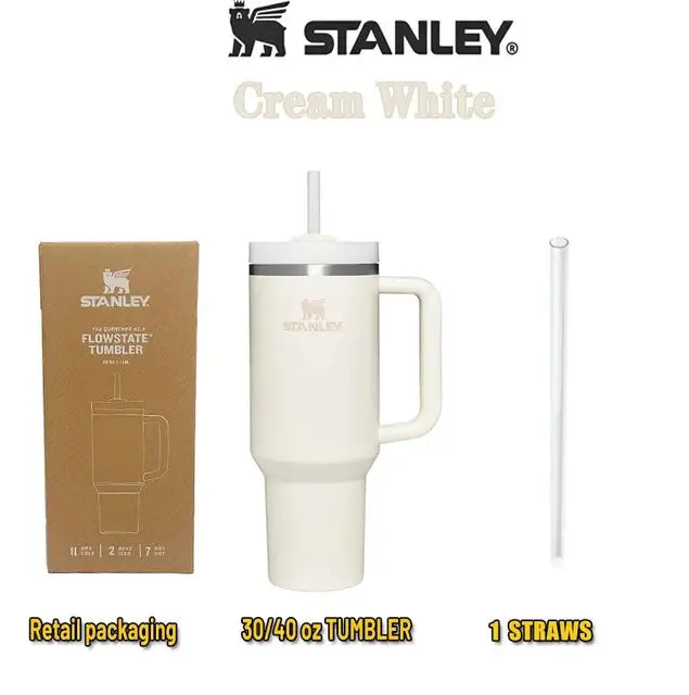 40 OZ Stanley Tumbler Stainless Steel with Lid and Straw