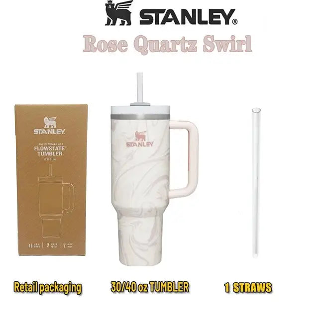 40 OZ Stanley Tumbler Stainless Steel with Lid and Straw