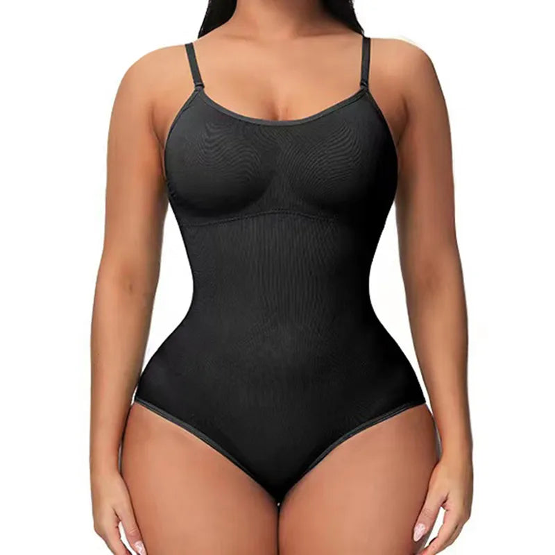 V Neck Spaghetti Strap Bodysuits Compression Body Suits Open Crotch Shapewear Slimming Body Shaper Smoothe Bodysuit