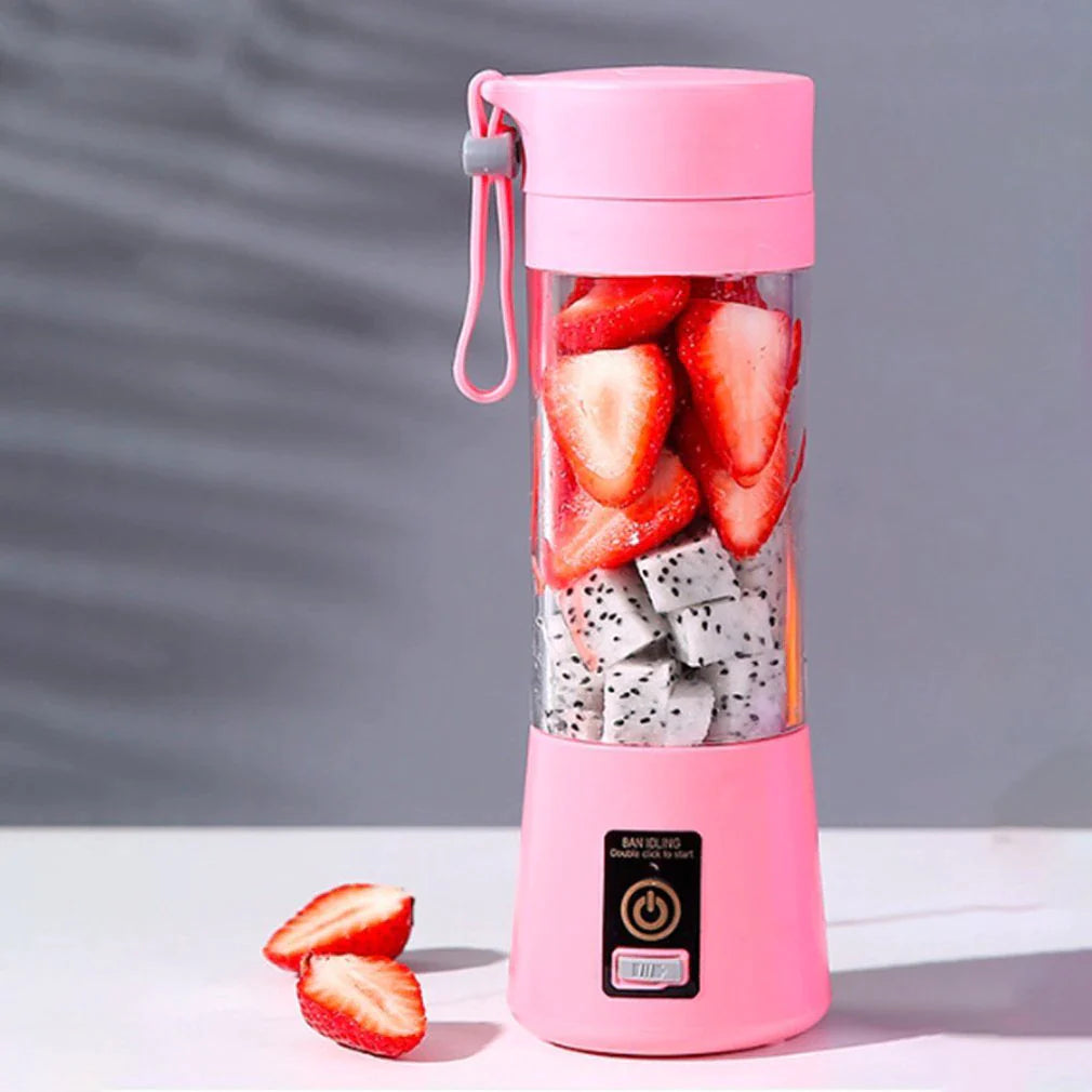 12.5oz Electric Handheld Smoothie Blender Machine Food Grade Material (Rechargeable via USB)