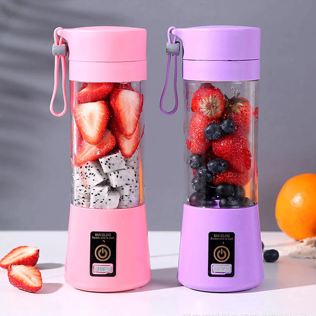 12.5oz Electric Handheld Smoothie Blender Machine Food Grade Material (Rechargeable via USB)