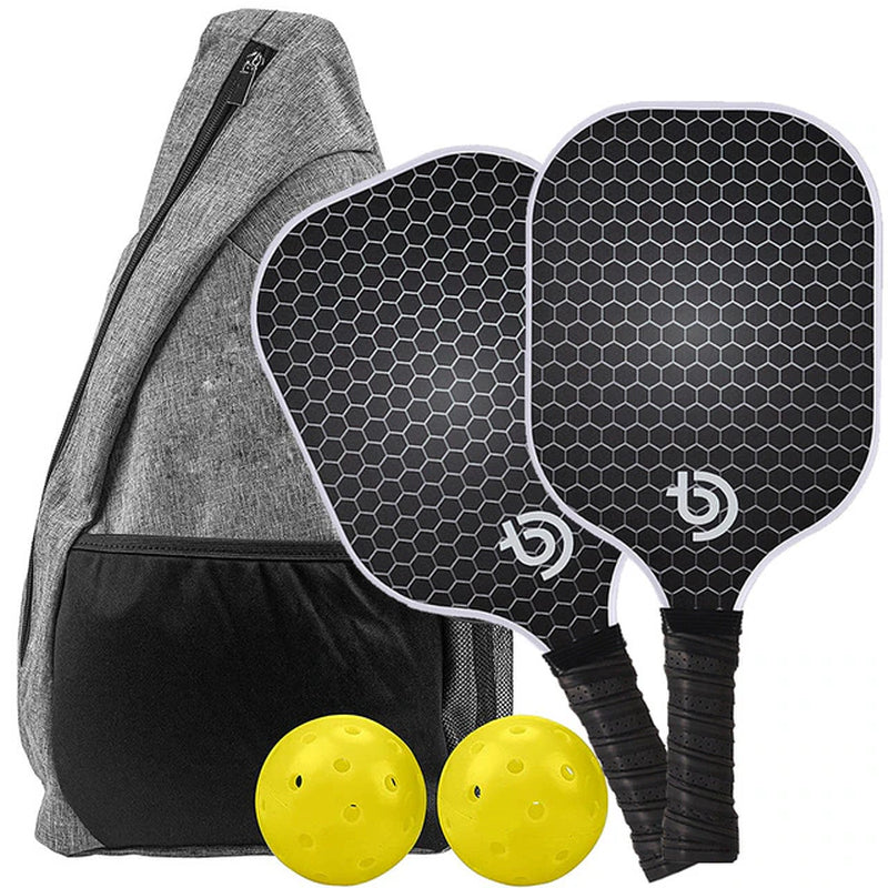 "Pickleball Champion's Choice: Premium Carbon Fiber Paddles - USAPA Approved, Enhanced Honeycomb Core, Indoor/Outdoor - Ultimate Gift Set with Extra!"